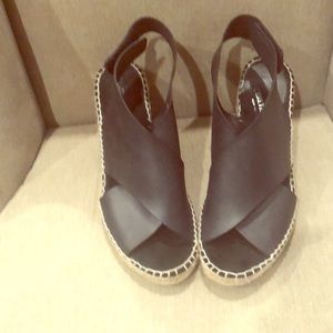 Kenneth Cole Women's Black Quin Espadrille Wedge